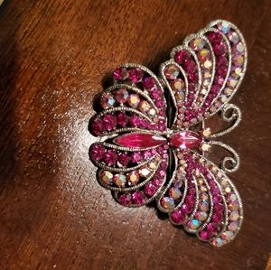 Vintage Butterfly pendant/hairclip